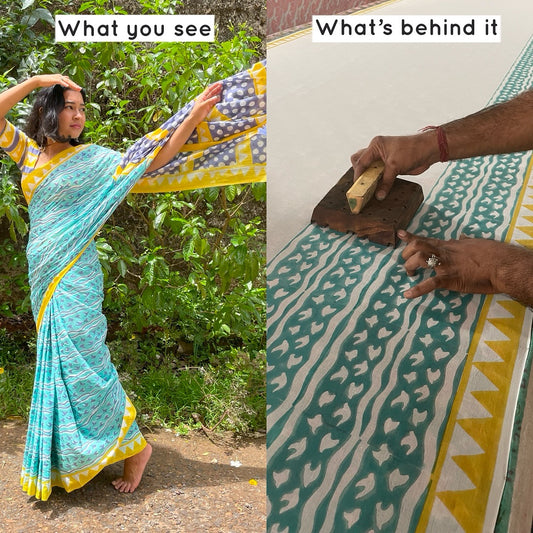 Reviving Tradition with Noroz: The Art of Hand-Blocked Sarees in Pakistan
