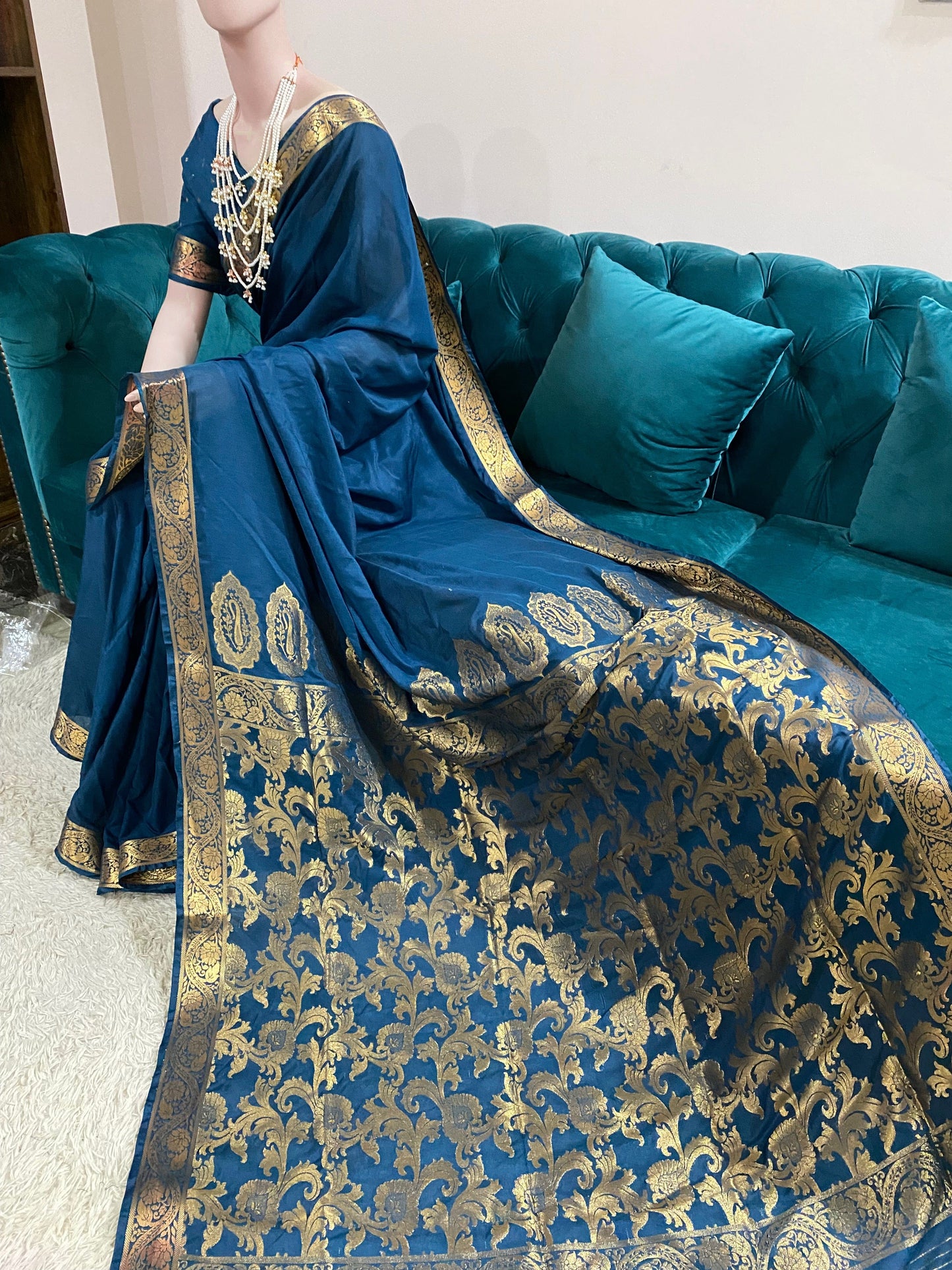 Zaira - Teal - Stitched Set