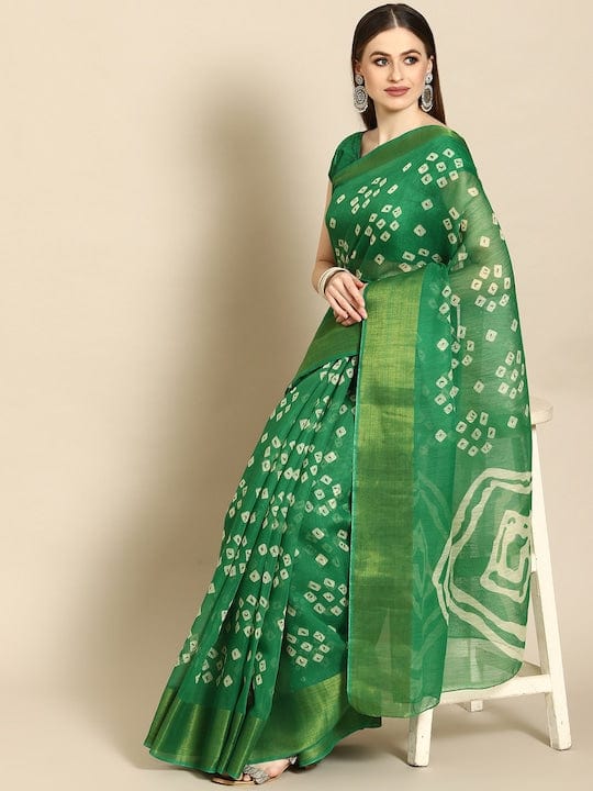 Rajisthani Handblocked - Green