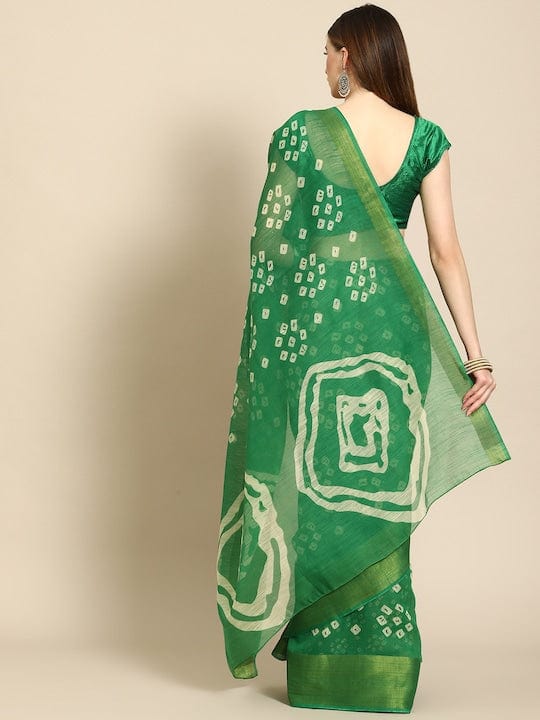 Rajisthani Handblocked - Green
