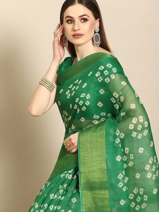 Rajisthani Handblocked - Green