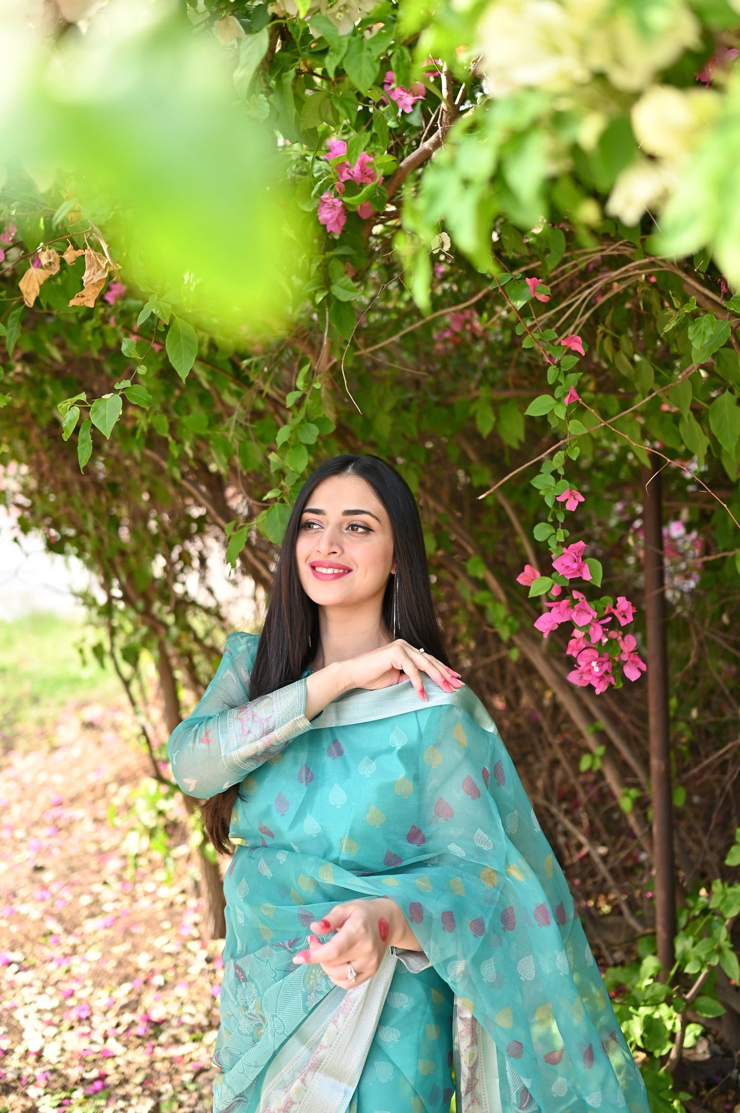 Printed Organza - Sea Stitched Set
