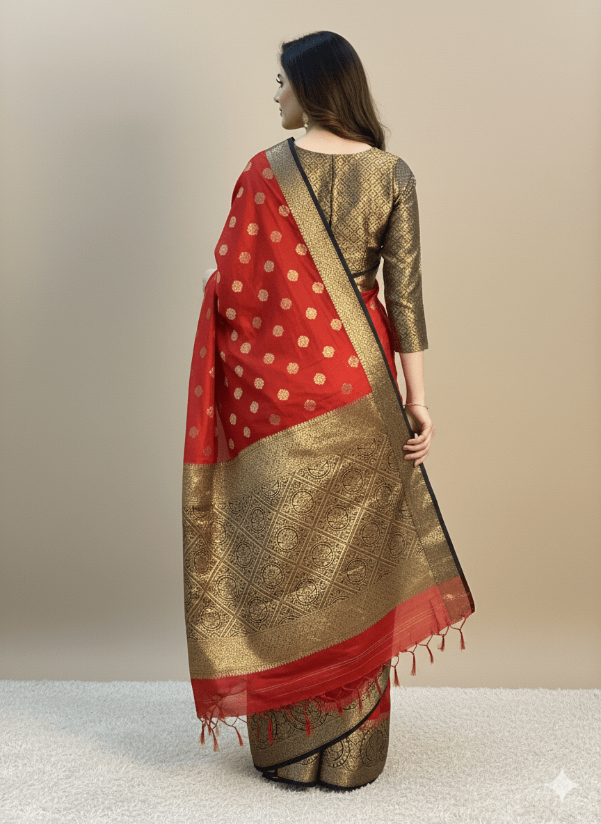 Article 1016 - Banarsi Red & Black