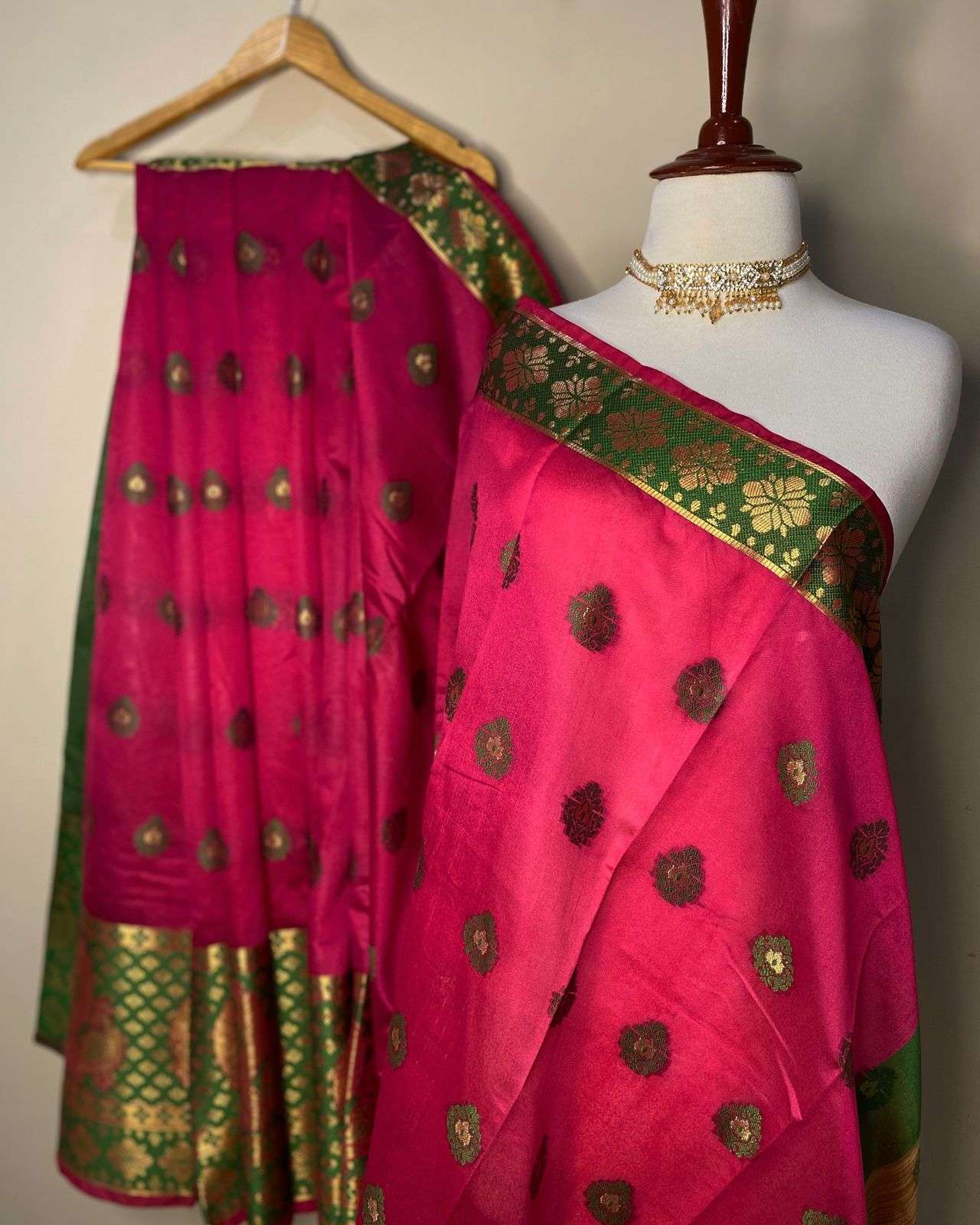 Hot Pink - Dhaka Banarsi