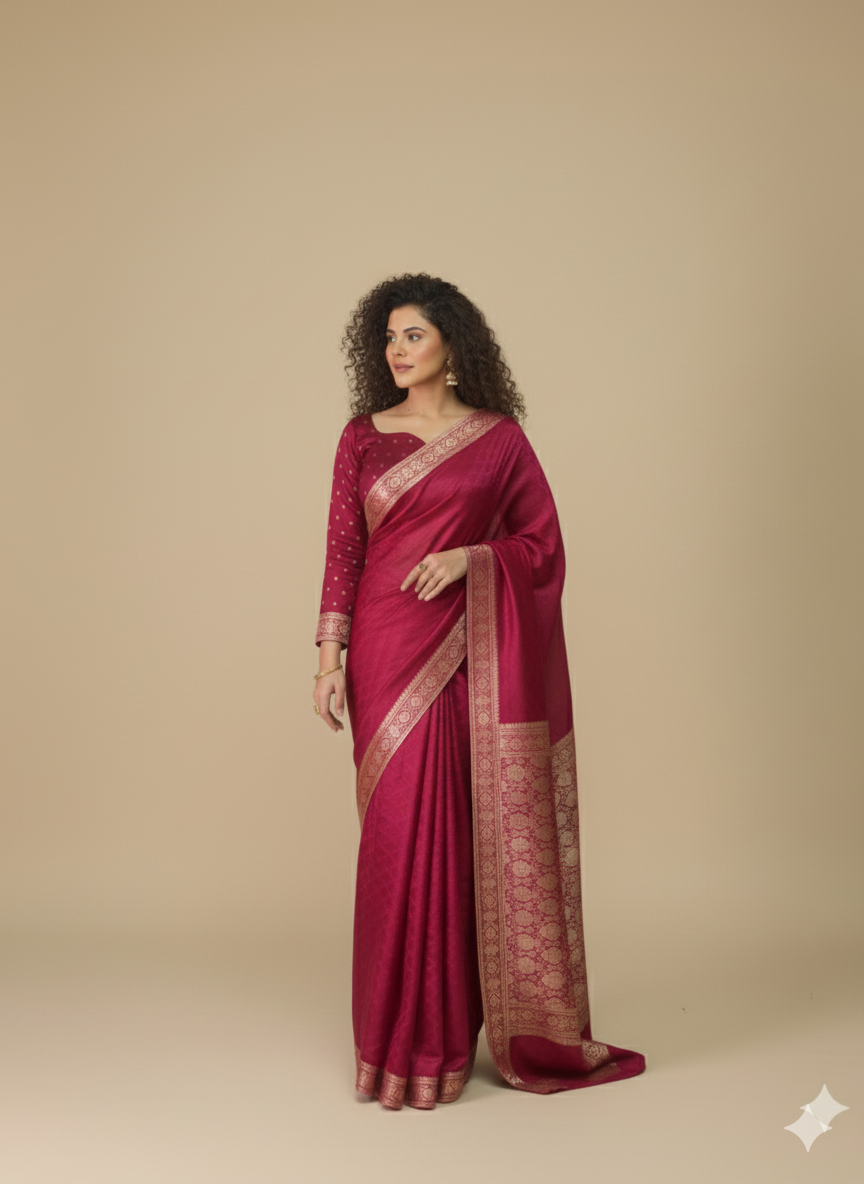 Maharani Self Embossed Sarees