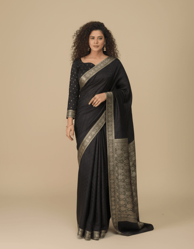 Maharani Self Embossed - Black