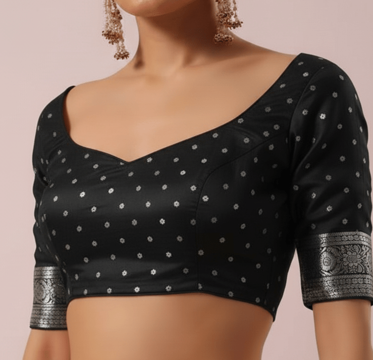 Maharani Self Embossed - Black