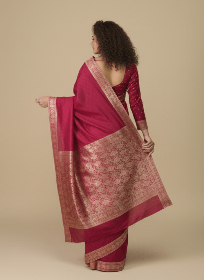 Maharani Self Embossed - Berry