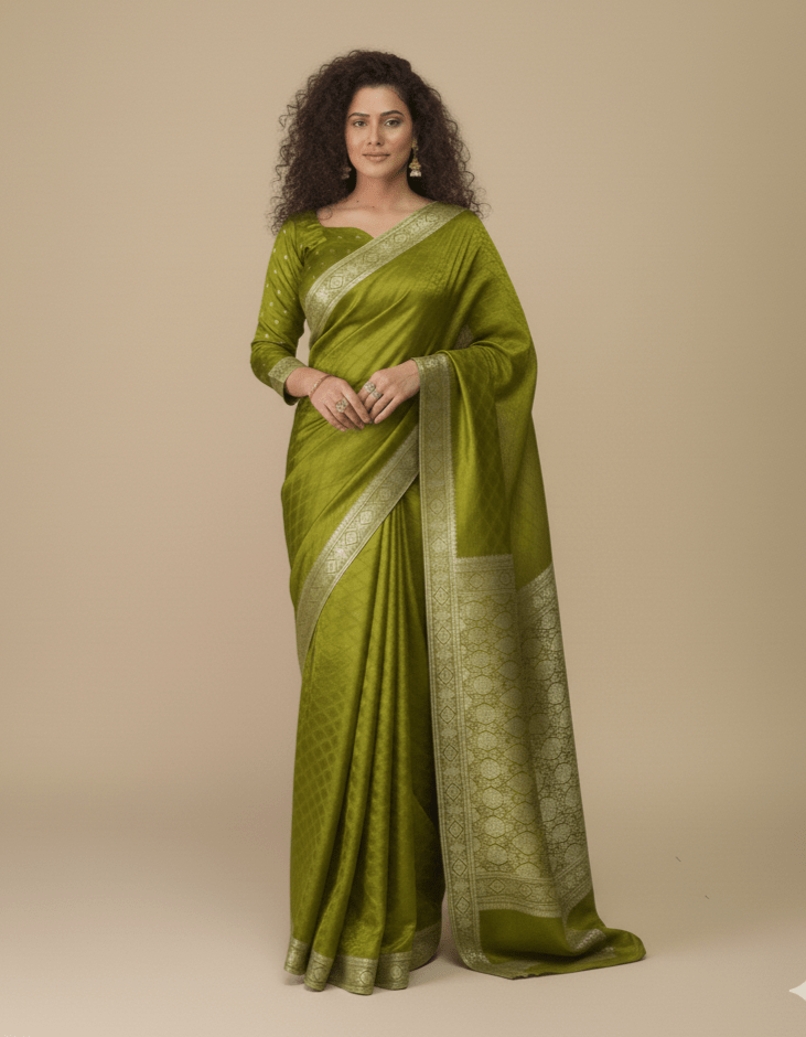 Maharani Self Embossed - Moss