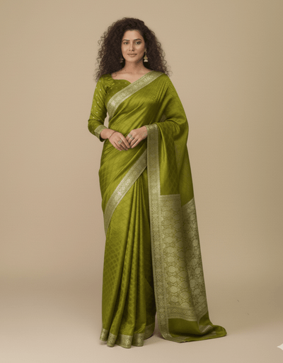 Maharani Self Embossed - Moss