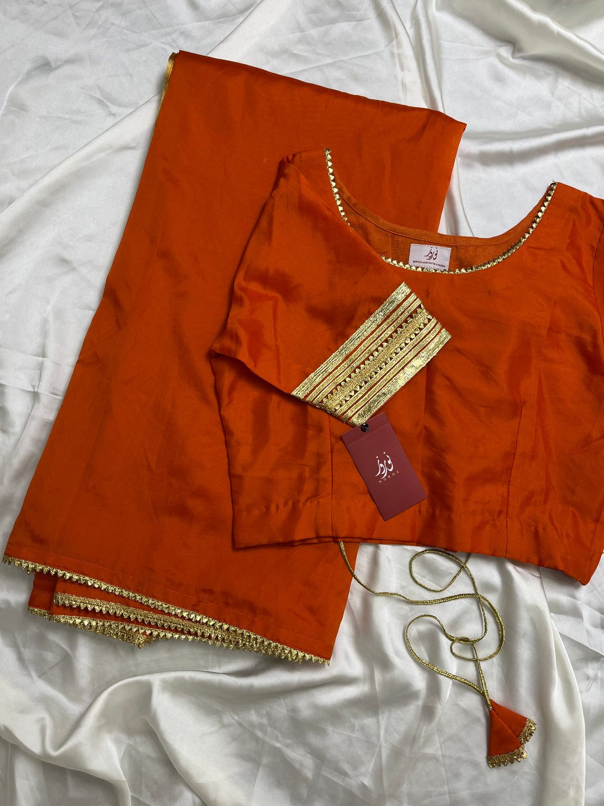 Stitched set-Solid Loom- Tangerine