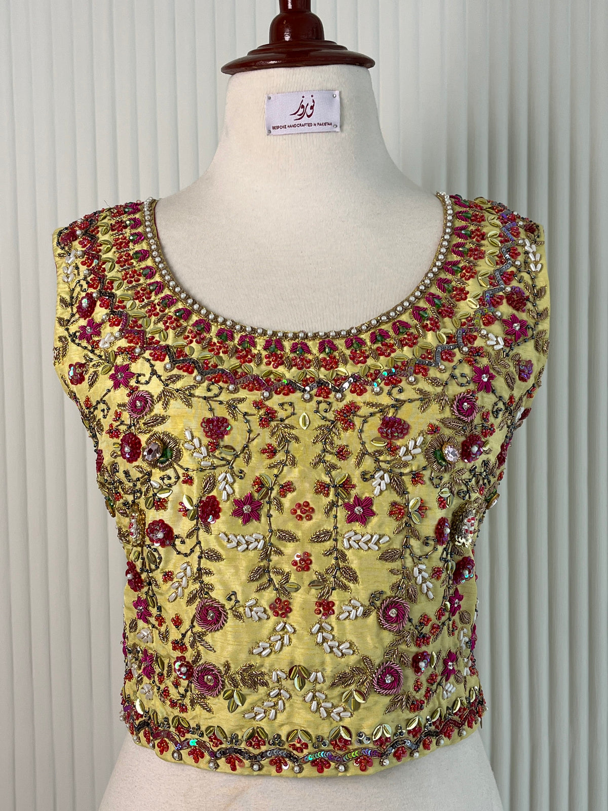 Dil Ruba - Hand Work Stitched Bridal sleeveless Blouse