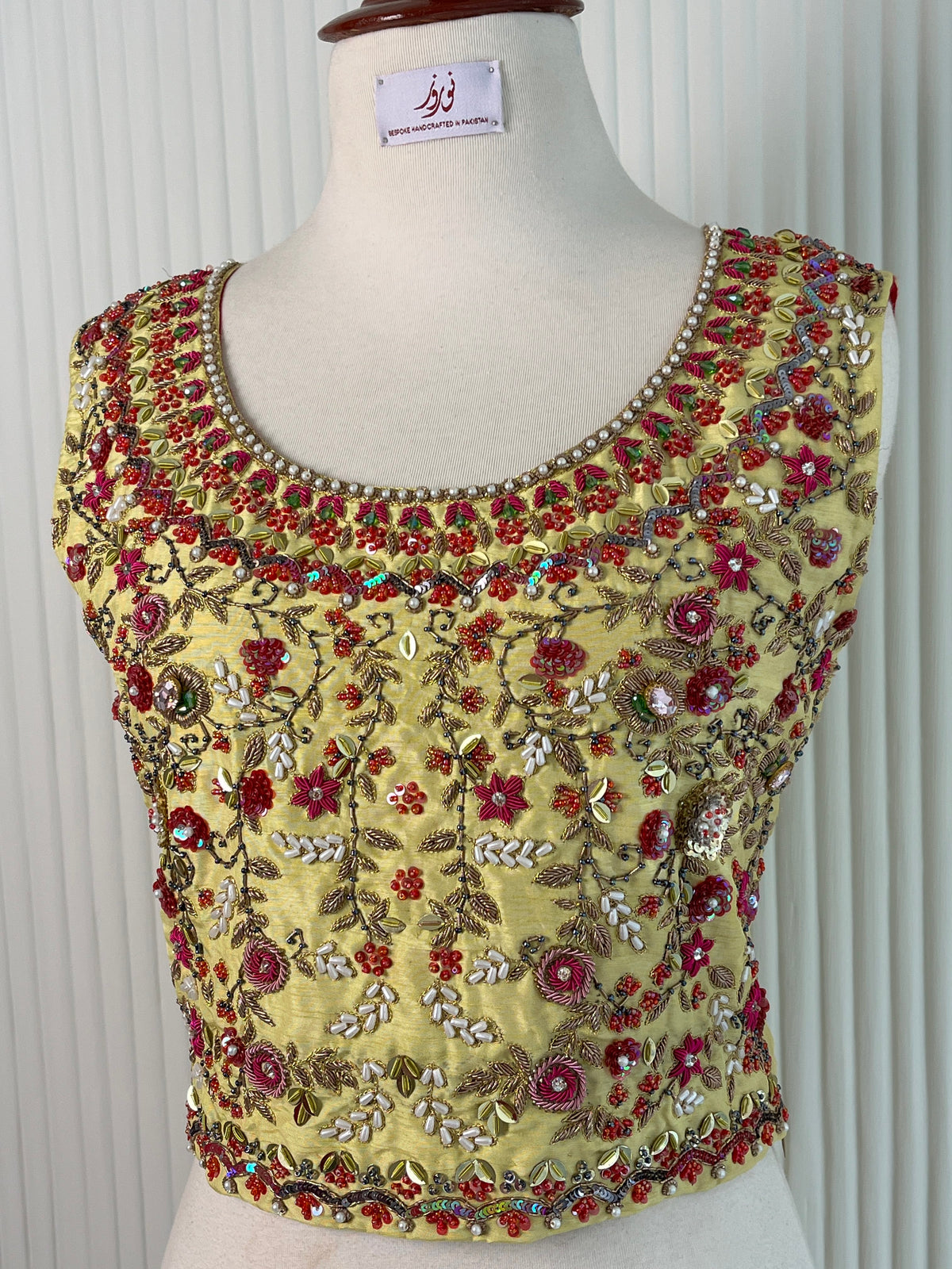 Dil Ruba - Hand Work Stitched Bridal sleeveless Blouse