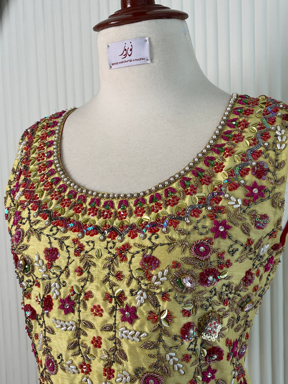 Dil Ruba - Hand Work Stitched Bridal sleeveless Blouse
