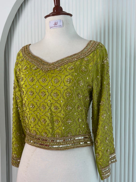 Dhanni- Hand Work Stitched Bridal  Blouse