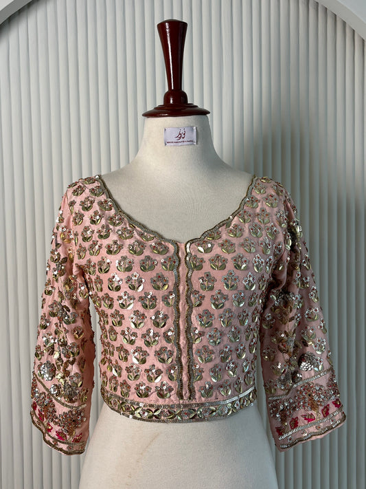 Nazo- Hand Work Stitched Bridal  Blouse