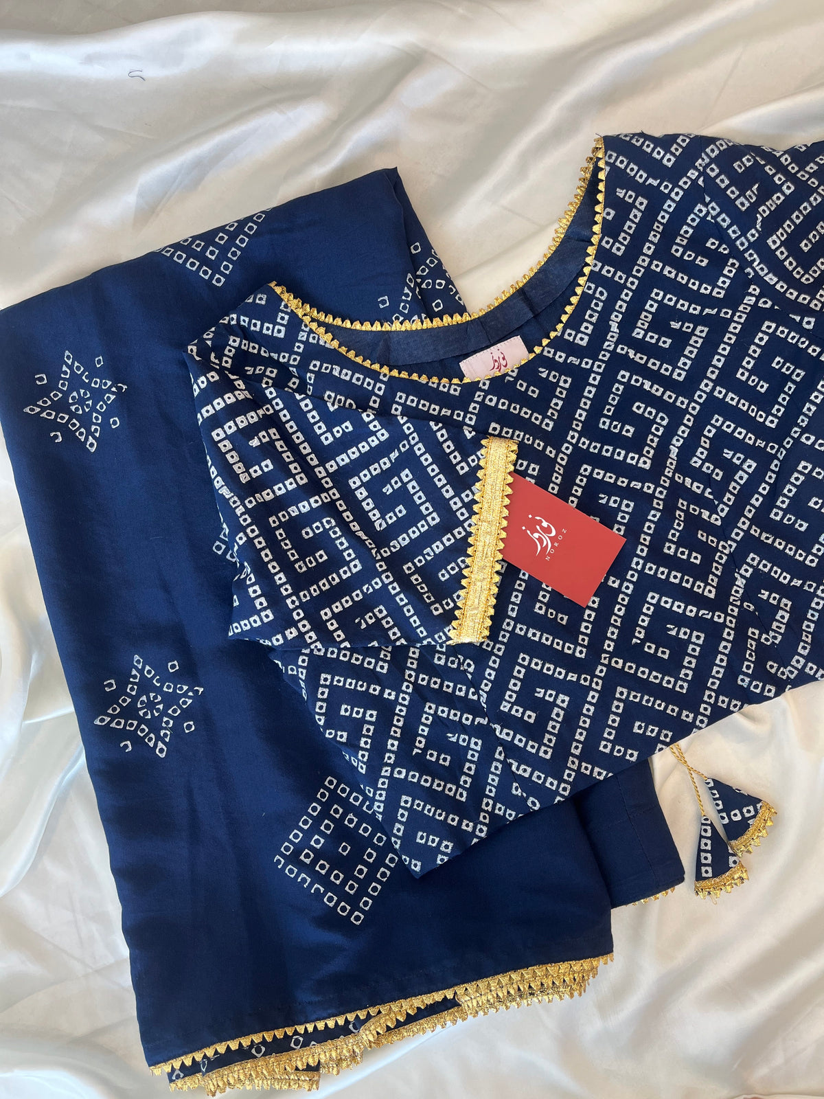 Stitched set - Kalka - Hand Blocked Saree