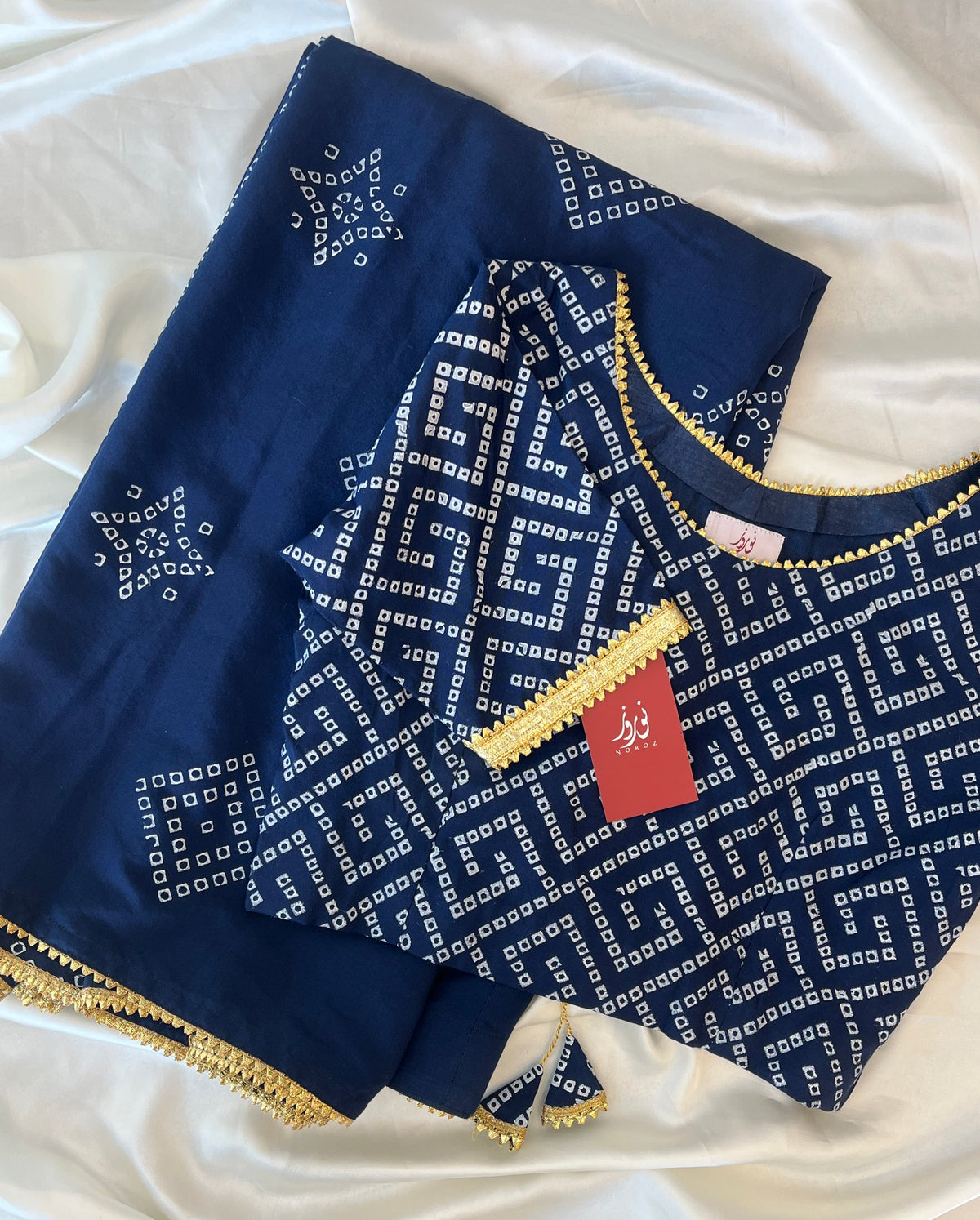 Stitched set - Kalka - Hand Blocked Saree
