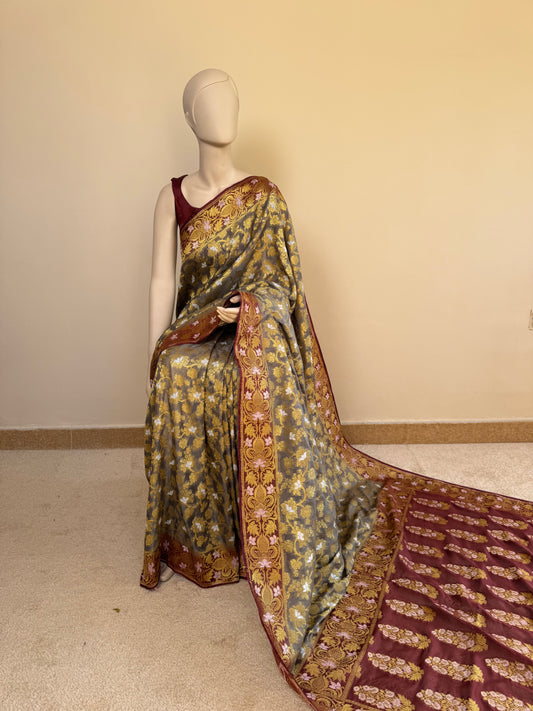 Nazish - Semi pure chiffon saree