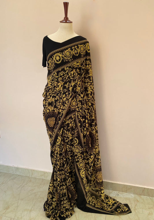 Versace Print Saree