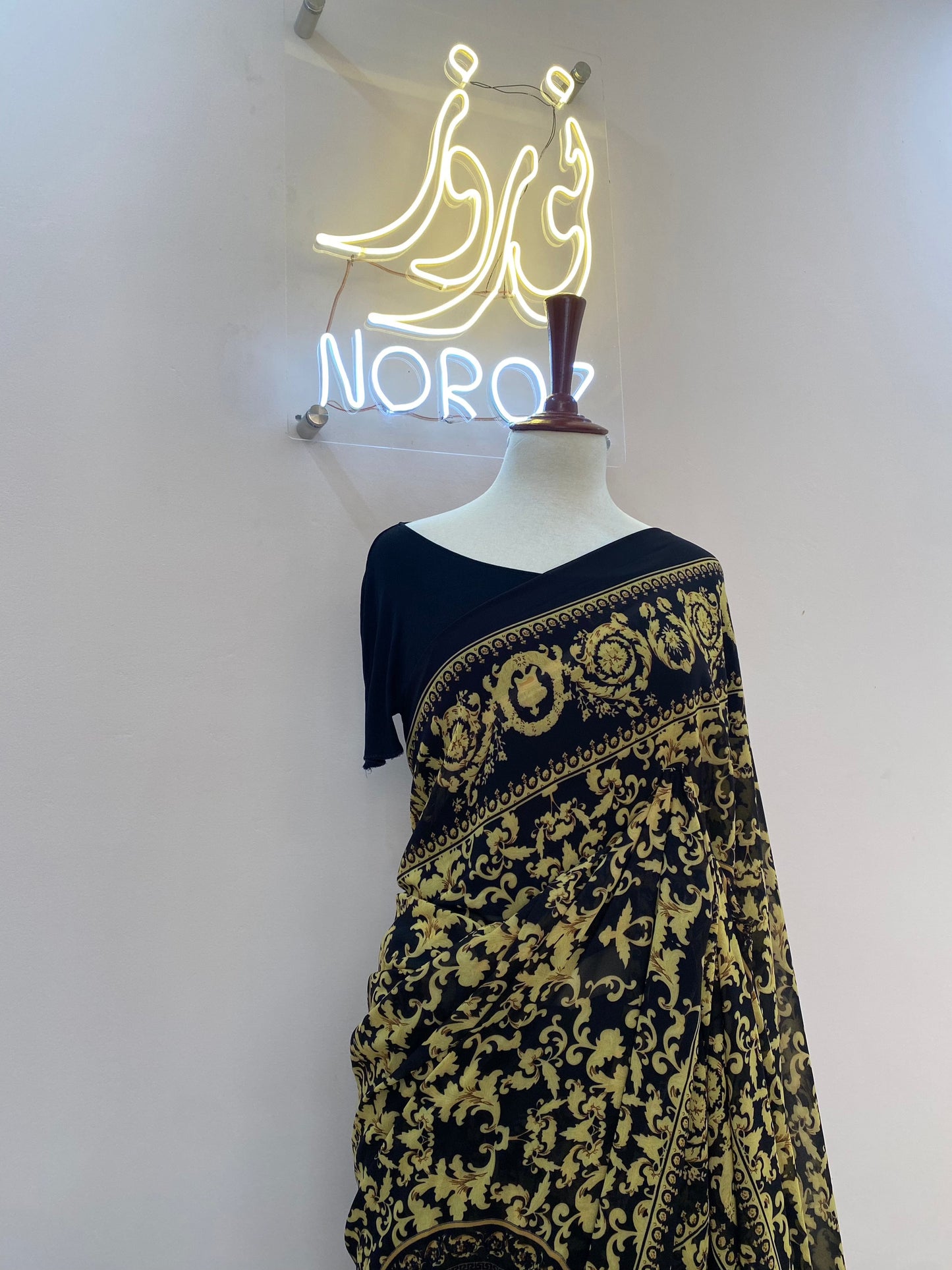 Versace Print Saree