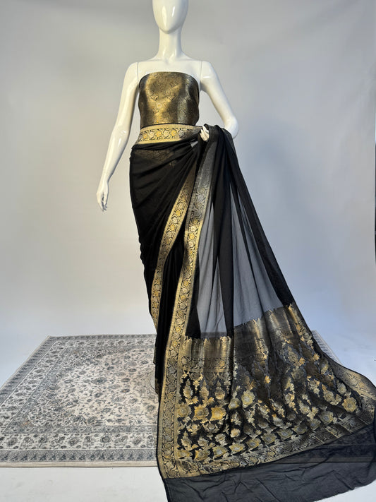 Bismil - Semi pure chiffon saree