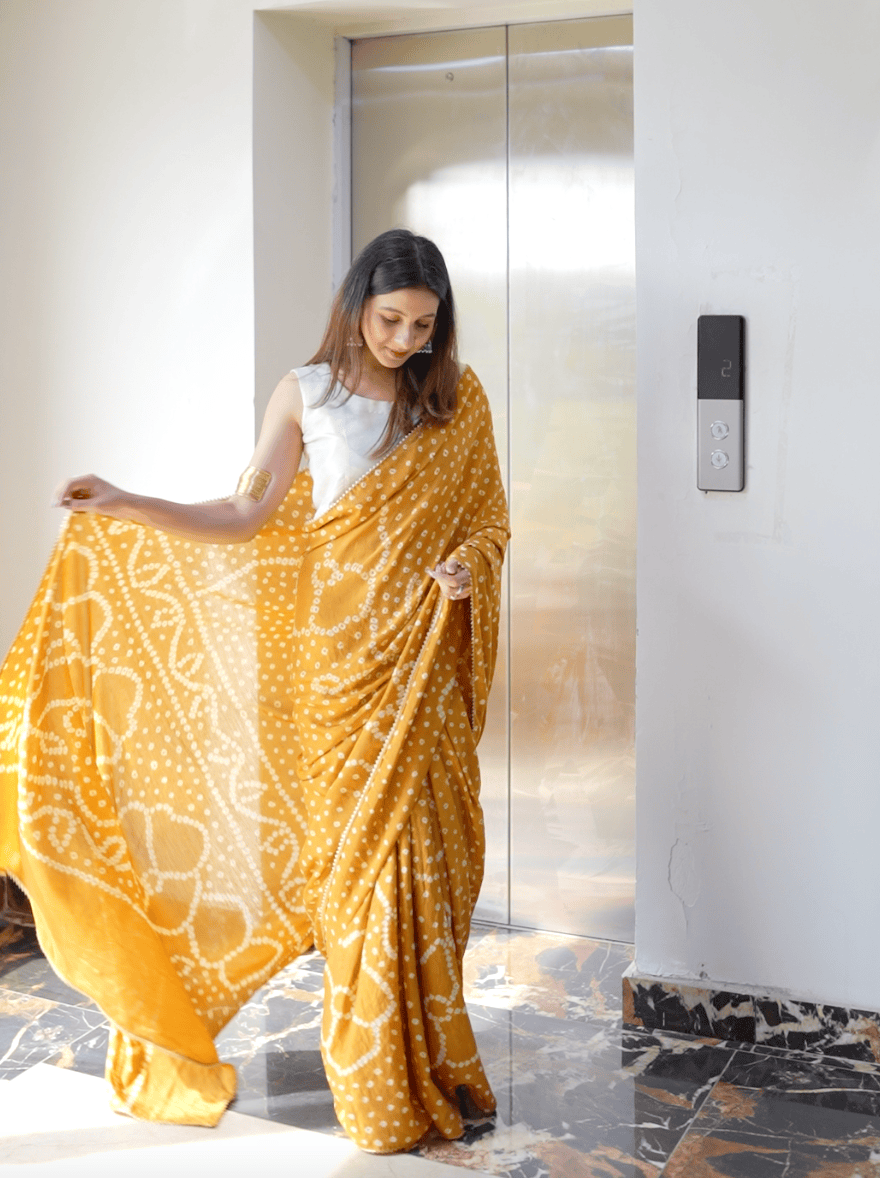 Sarson- Bandhani Saree