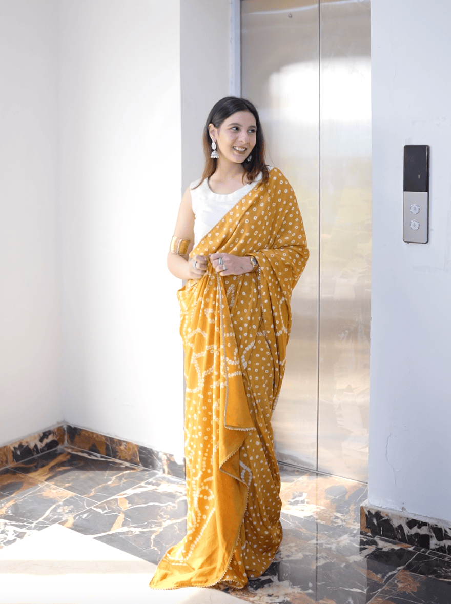 Sarson- Bandhani Saree