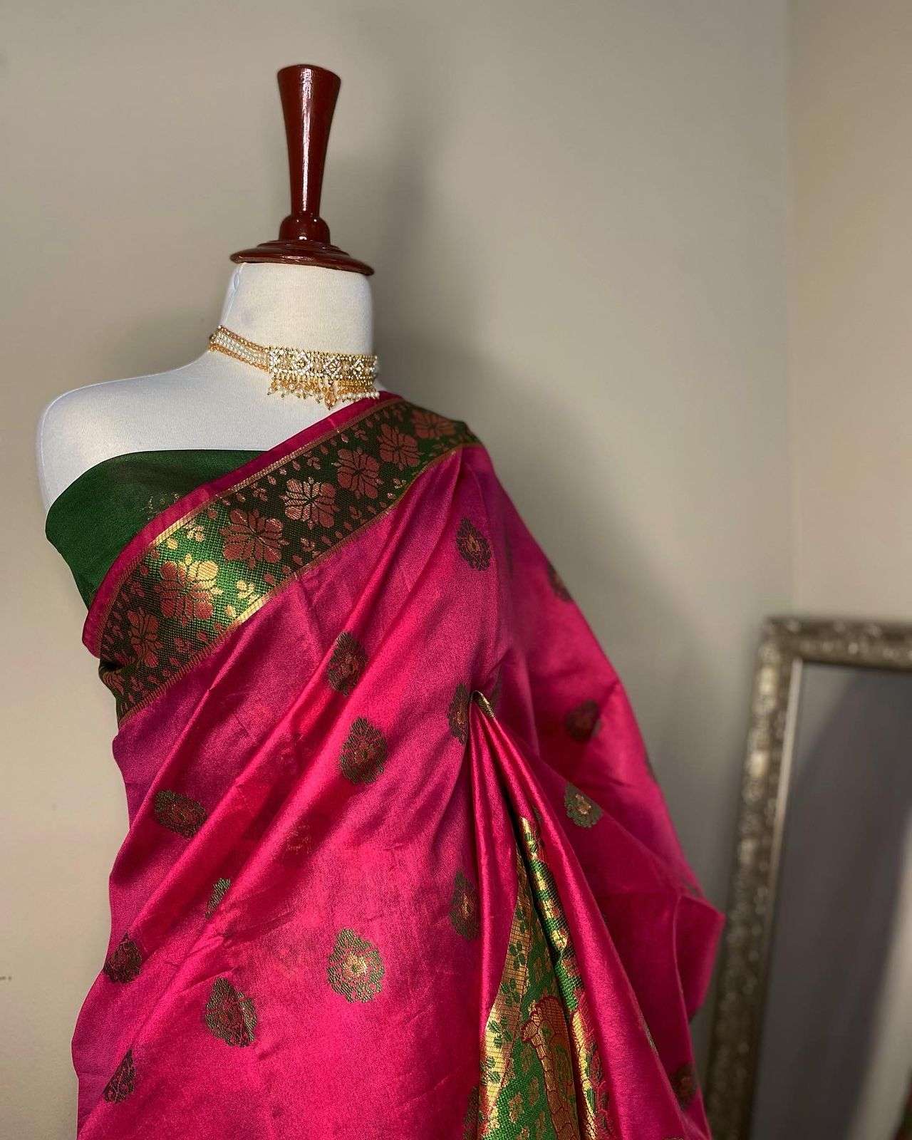 Hot Pink - Dhaka Banarsi