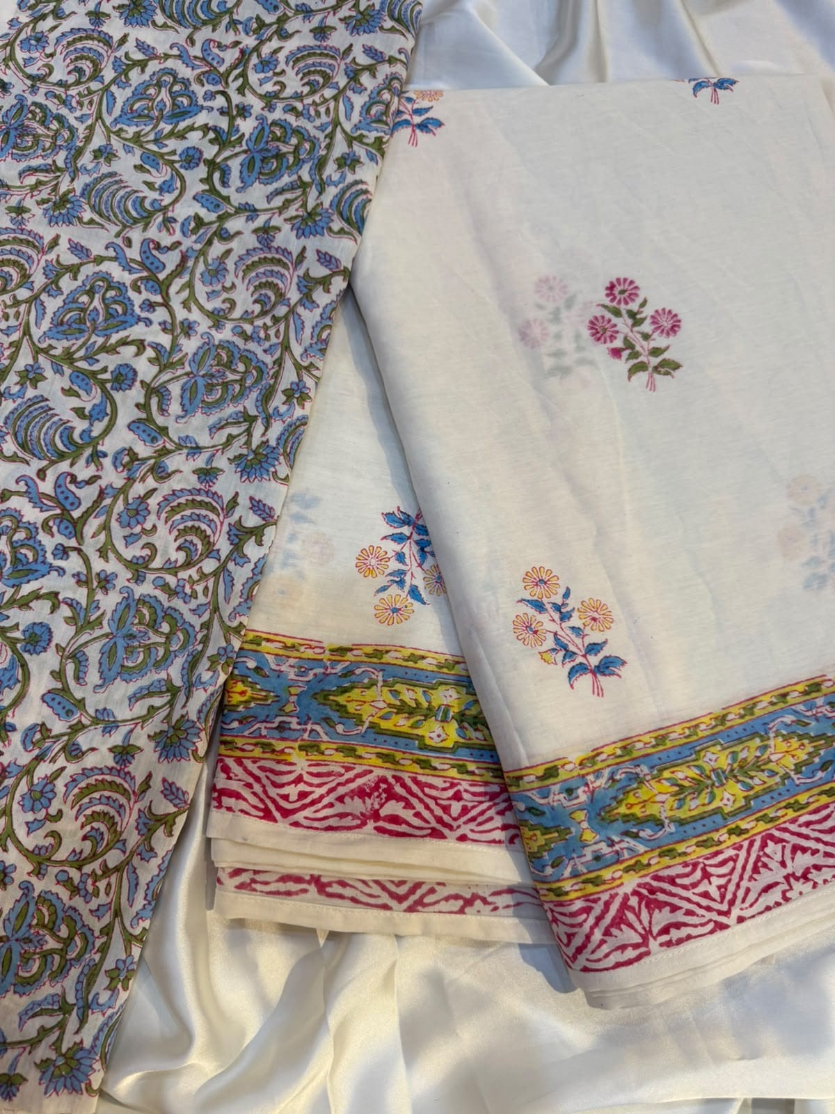 Cotton Hand Blocked Saree : Ridhi